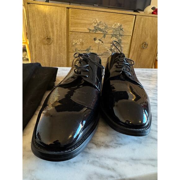 Giorgio Armani Black Patent-leather Derby shoes - Picture 3 of 8